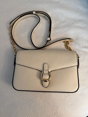 Lauren Ralph Lauren Cream Crossbody Bag with Gold Hardware